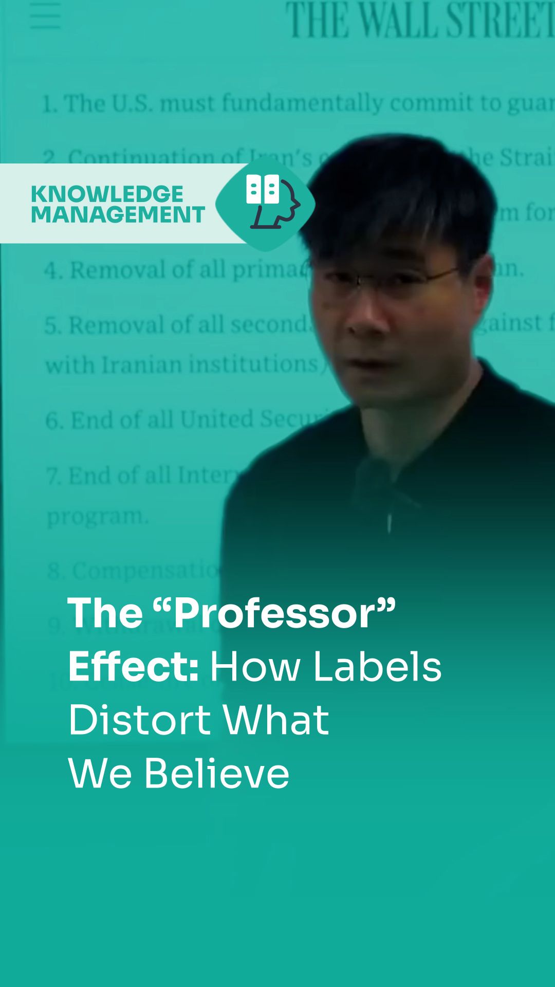 The “Professor” Effect: How Labels Distort What We Believe. Knowledge Management